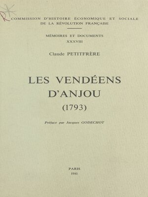 cover image of Les Vendéens d'Anjou (1793)